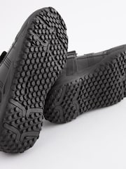Black Narrow Fit (E) School Leather Double Strap Shoes - Image 8 of 8