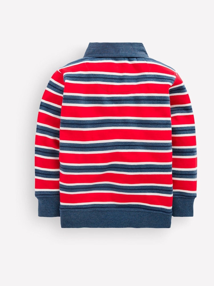 Boden Red Smart Collared Sweatshirt - Image 2 of 3 Boden Red Smart Collared Sweatshirt - Image 2 of 3