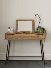Dark Bronx Oak Effect 2 Drawer Dressing Table - Image 1 of 11