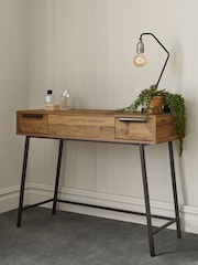 Dark Bronx Oak Effect 2 Drawer Dressing Table - Image 6 of 11