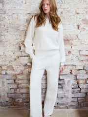 The Little Tailor Cream Charlie' Wool Rich Knitted Trousers - Image 1 of 4
