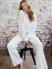 The Little Tailor Cream Charlie' Wool Rich Knitted Trousers - Image 2 of 4