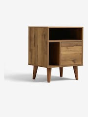 Dark Bronx Oak Effect Multi Bedside Table - Image 7 of 9