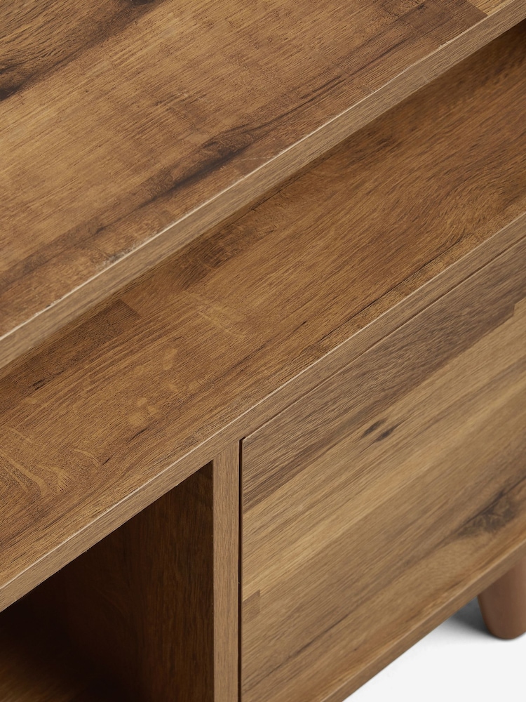 Dark Bronx Oak Effect Multi Bedside Table - Image 9 of 9
