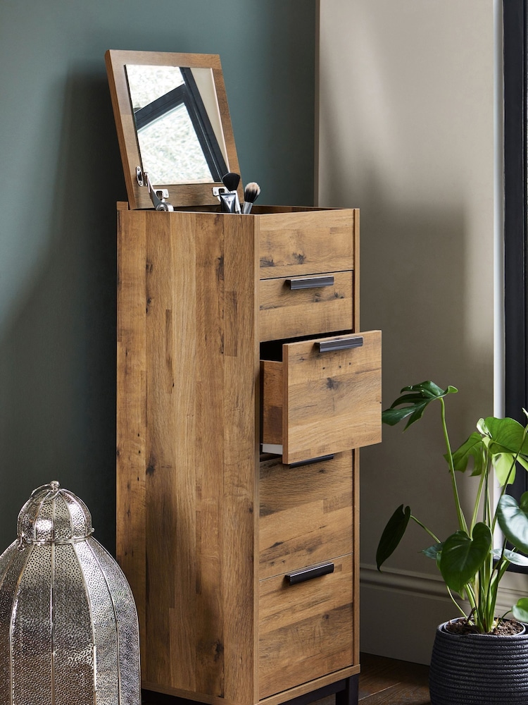 Dark Natural Bronx Oak Effect Chest of Drawers - Image 1 of 11