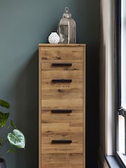 Dark Natural Bronx Oak Effect Chest of Drawers - Image 3 of 11