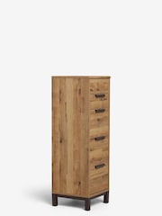 Dark Natural Bronx Oak Effect Chest of Drawers - Image 8 of 11