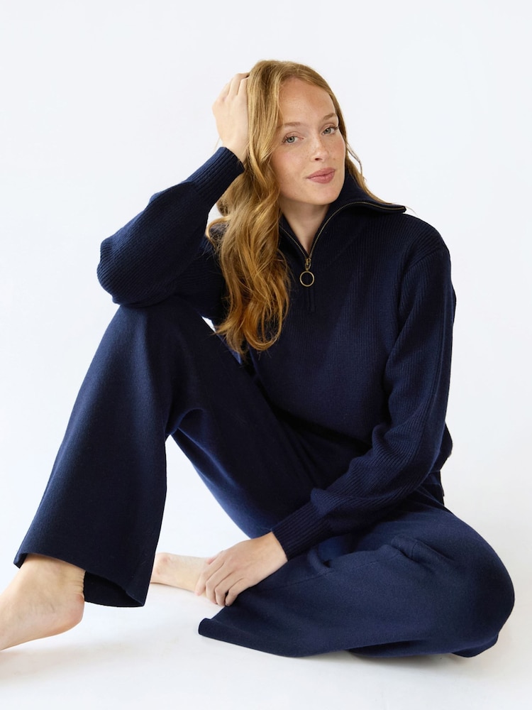 The Little Tailor Blue Charlie' Wool Rich Knitted Trousers - Image 4 of 4 The Little Tailor Blue Charlie' Wool Rich Knitted Trousers - Image 4 of 4