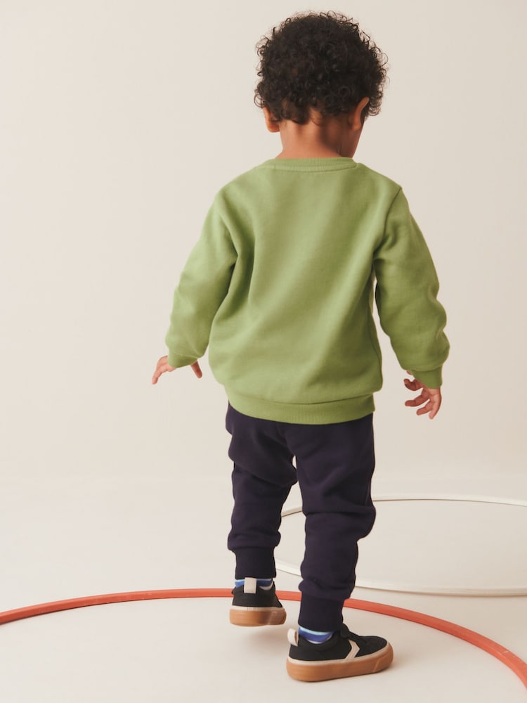 Green Embroidered Character Sweatshirt and Joggers Set (3mths-7yrs) - Image 2 of 6