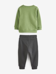 Green Embroidered Character Sweatshirt and Joggers Set (3mths-7yrs) - Image 5 of 6