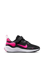Nike Black/Pink Junior Revolution 7 Trainers - Image 1 of 12