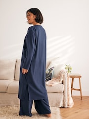 Laura Ashley Navy Longline Lounge Cardigan - Image 2 of 7