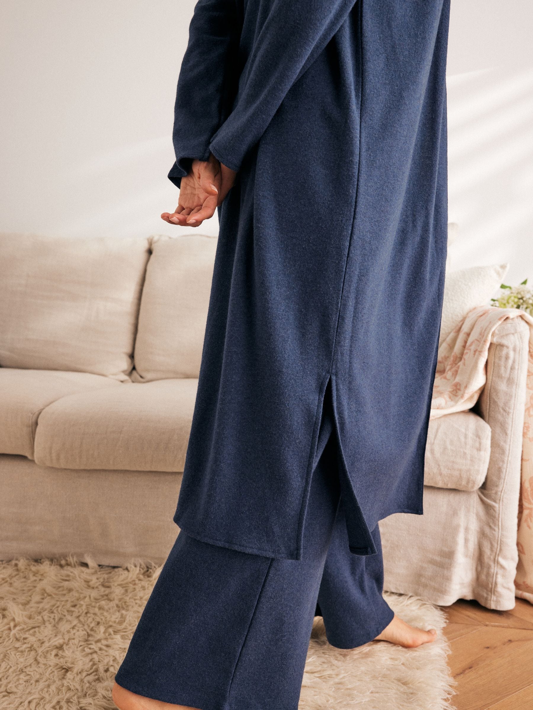 Buy Laura Ashley Navy Longline Lounge Cardigan from Next Kazakhstan