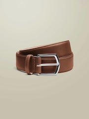 Charles Tyrwhitt Brown Leather Formal Belt - Image 1 of 2