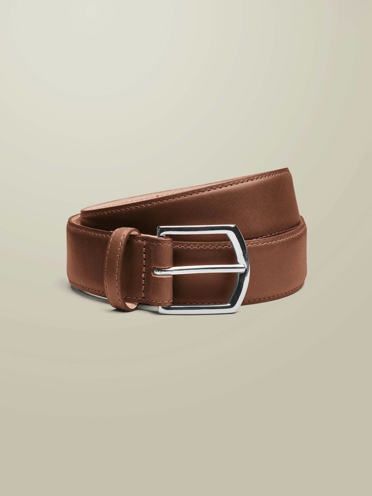 Charles Tyrwhitt Brown Leather Formal Belt - Image 1 of 2 Charles Tyrwhitt Brown Leather Formal Belt - Image 1 of 2