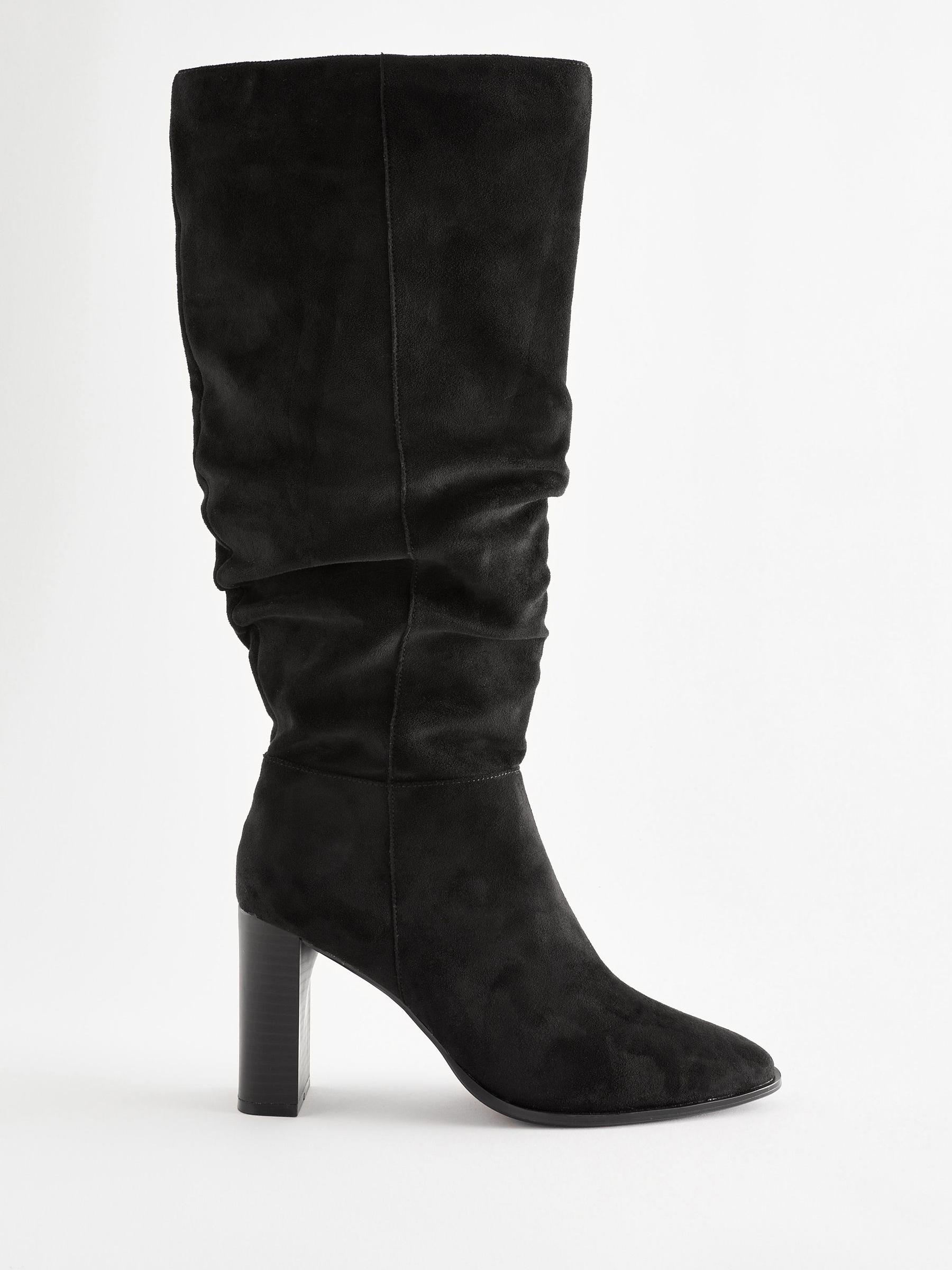Next ladies black knee high boots 2025