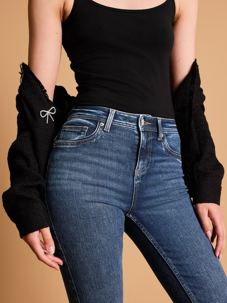 Dark Blue Supersoft Bootcut Jeans - Image 4 of 6