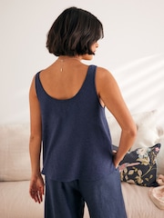 Laura Ashley Navy Lounge Knit Vest Top - Image 2 of 8