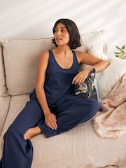 Laura Ashley Navy Lounge Knit Vest Top - Image 4 of 8