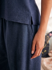Laura Ashley Navy Lounge Knit Vest Top - Image 6 of 8