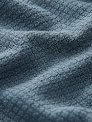 Slate Grey Knitted Textured Regular Fit T-Shirt - Image 7 of 7