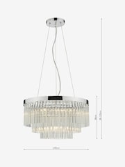Dar Lighting Clear Giovana 5 Light Ceiling Light Pendant - Image 3 of 4