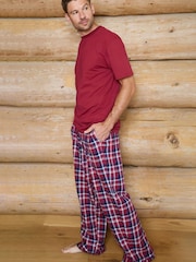 The Little Tailor Red Checked Flannel Relaxed Christmas Pyjamas - Image 3 of 5
