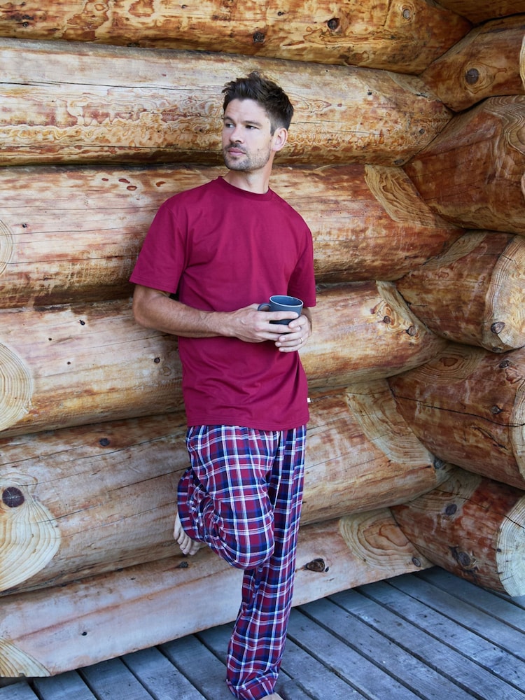 The Little Tailor Red Checked Flannel Relaxed Christmas Pyjamas - Image 5 of 5