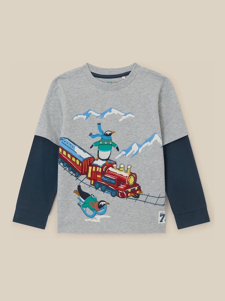 Monsoon Penguin Embroidered Christmas Long Sleeve Top - 圖片 1/3