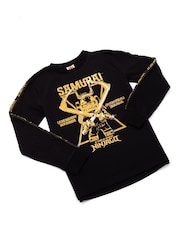 Vanilla Underground Black Lego Ninjago Boys Licensed Long Sleeved 100% Cotton T-Shirt - Image 2 of 5