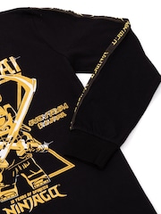 Vanilla Underground Black Lego Ninjago Boys Licensed Long Sleeved 100% Cotton T-Shirt - Image 4 of 5
