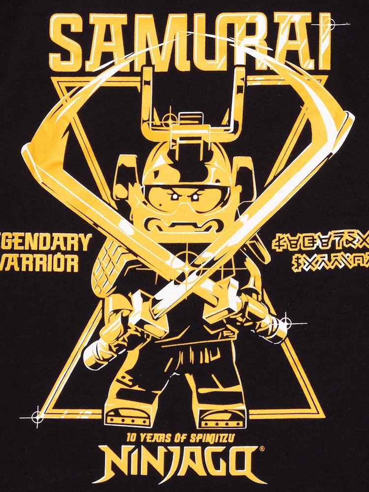 Vanilla Underground Black Lego Ninjago Boys Licensed Long Sleeved 100% Cotton T-Shirt - Image 5 of 5