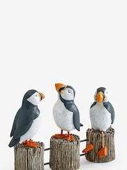 Black/White Set of 3 Ornaments Puffin - Image 3 of 3