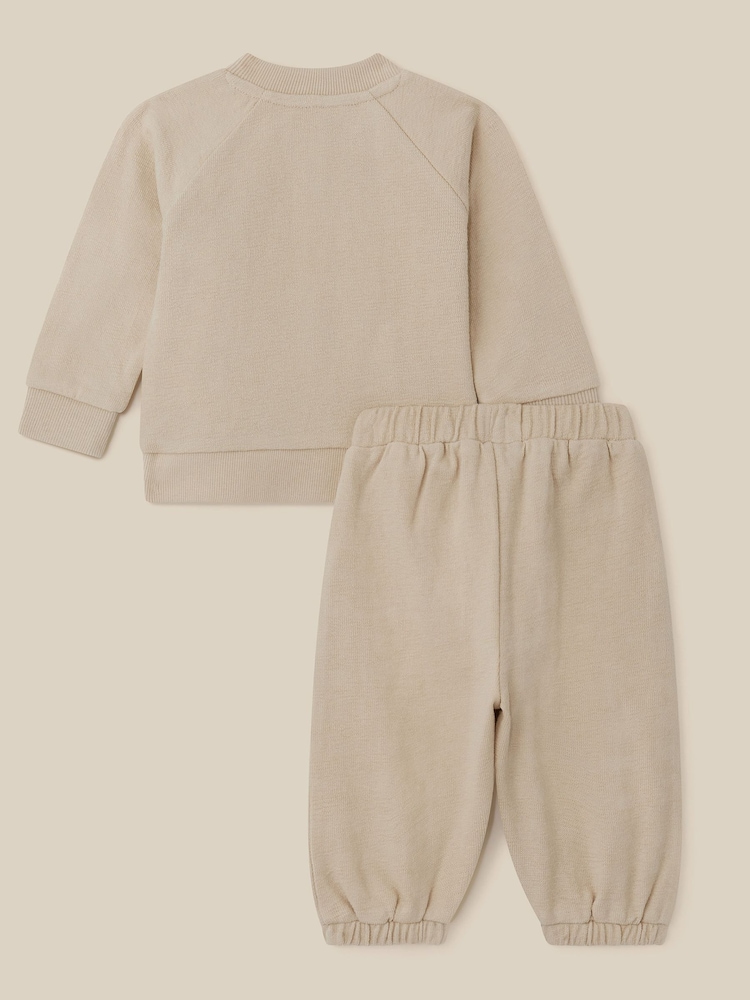 Monsoon Newborn Penguin Cotton Sweatshirt & Joggers Set - صورة 2 من 3