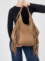 Rieker Magnetic Lock Fringed Shoulder Bag - Imaginea 3 din 8