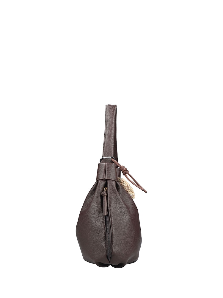 Rieker Brown Zipper Shoulder Bag - Image 5 of 5 Rieker Brown Zipper Shoulder Bag - Image 5 of 5