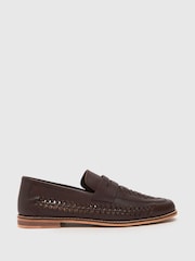 Schuh Rohan Woven Brown Loafers - Image 1 of 4