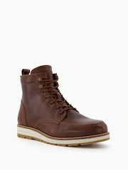 Dune London Brown Cranees Apron Wedge Hiker Boots - Image 3 of 6