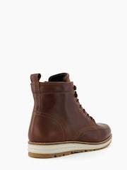 Dune London Brown Cranees Apron Wedge Hiker Boots - Image 4 of 6