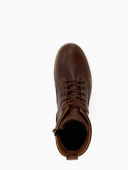 Dune London Brown Cranees Apron Wedge Hiker Boots - Image 5 of 6