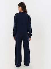 Threadbare Blue Petite Cardigan & Jogger Sweat Set - Image 3 of 5