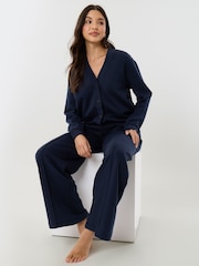 Threadbare Blue Petite Cardigan & Jogger Sweat Set - Image 5 of 5