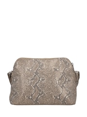 Rieker Grey Snakeprint Zipper Shoulder Bag - Image 5 of 8