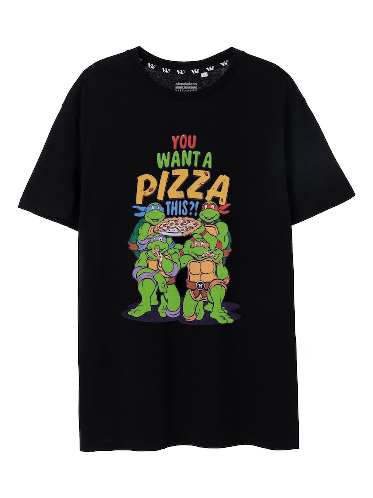 Vanilla Underground Black Teenage Mutant Ninja Turtles Mens Licensed 100% Cotton T-Shirt - Image 1 of 7