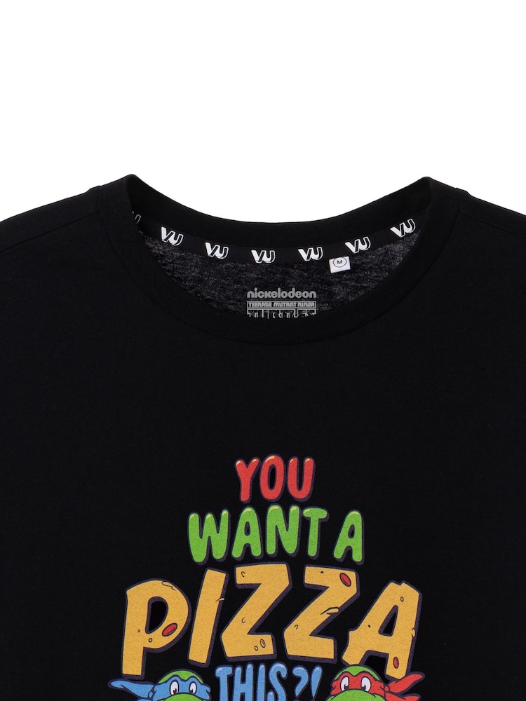 Vanilla Underground Black Teenage Mutant Ninja Turtles Mens Licensed 100% Cotton T-Shirt - Image 2 of 7