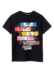 Vanilla Underground Black Sonic Kids Sonic The Hedgehog 100% Cotton T-Shirt - Image 1 of 5