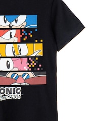 Vanilla Underground Black Sonic Kids Sonic The Hedgehog 100% Cotton T-Shirt - Image 3 of 5