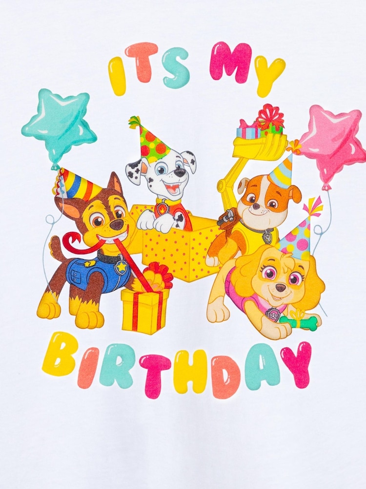 Vanilla Underground White Paw Patrol Kids Licensed Birthday 100% Cotton T-Shirt - Image 2 of 5