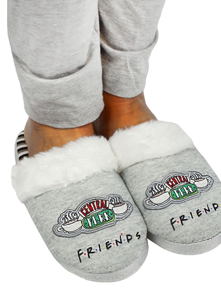 Vanilla Underground Grey Friends Girls Licensed Slippers - Image 1 of 4