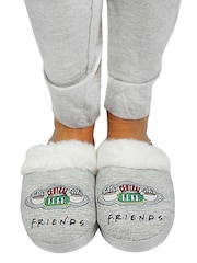 Vanilla Underground Grey Friends Girls Licensed Slippers - Image 2 of 4